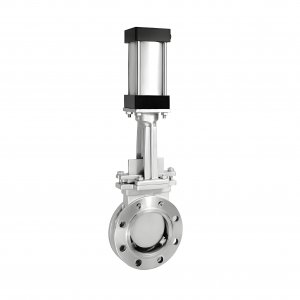 氣動(dòng)對(duì)夾式刀閘閥PNI.0 DN200的，材質(zhì)碳鋼